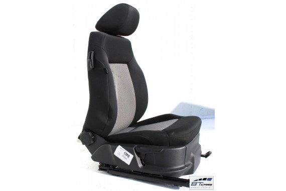 VW POLO FOTELE KOMPLET FOTELI siedzeń siedzenia tapicerka 6R 6R3 6R0 3-drzwiowy welur w kolorze czarno-szarym