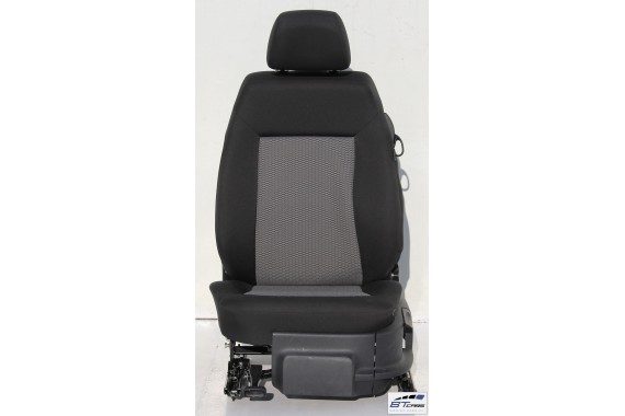 VW POLO FOTELE KOMPLET FOTELI siedzeń siedzenia tapicerka 6R 6R3 6R0 3-drzwiowy welur w kolorze czarno-szarym