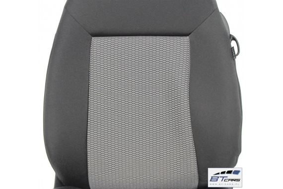 VW POLO FOTELE KOMPLET FOTELI siedzeń siedzenia tapicerka 6R 6R3 6R0 3-drzwiowy welur w kolorze czarno-szarym
