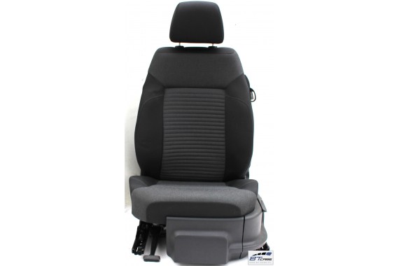 VW POLO FOTELE KOMPLET FOTELI siedzeń siedzenia tapicerka 6C 6C0 6R 6R3 6R0 3-drzwiowy welur w kolorze czarno-szarym