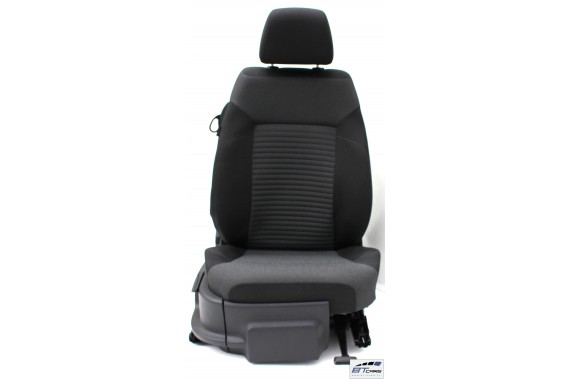 VW POLO FOTELE KOMPLET FOTELI siedzeń siedzenia tapicerka 6C 6C0 6R 6R3 6R0 3-drzwiowy welur w kolorze czarno-szarym