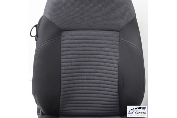 VW POLO FOTELE KOMPLET FOTELI siedzeń siedzenia tapicerka 6C 6C0 6R 6R3 6R0 3-drzwiowy welur w kolorze czarno-szarym