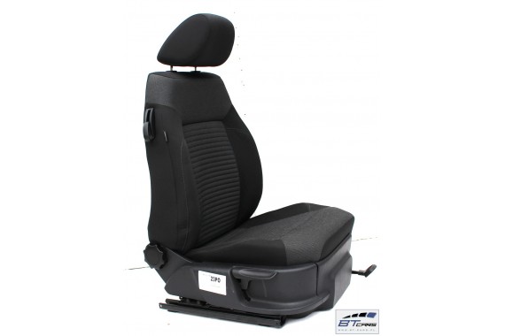 VW POLO FOTELE KOMPLET FOTELI siedzeń siedzenia tapicerka 6C 6C0 6R 6R3 6R0 3-drzwiowy welur w kolorze czarno-szarym