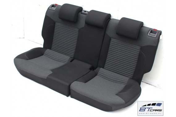 VW POLO FOTELE KOMPLET FOTELI siedzeń siedzenia tapicerka 6C 6C0 6R 6R3 6R0 3-drzwiowy welur w kolorze czarno-szarym