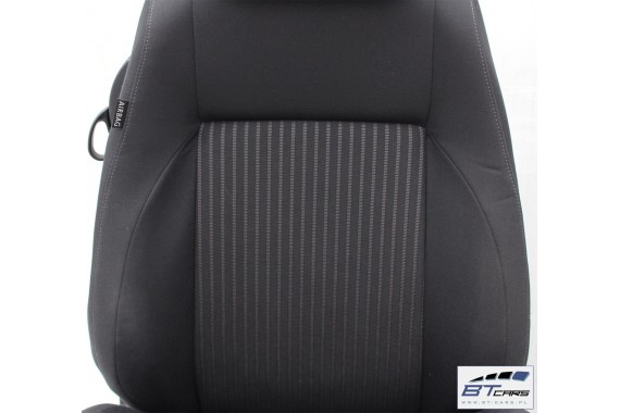 VW POLO FOTELE KOMPLET FOTELI siedzeń siedzenia tapicerka 6R 6R3 6R0 3-drzwiowy welur kolor czarny