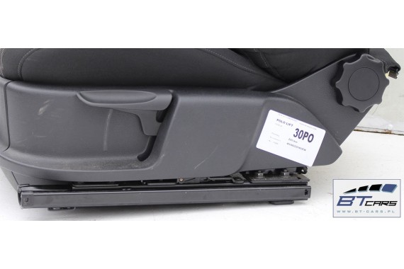 VW POLO FOTELE KOMPLET FOTELI siedzeń siedzenia tapicerka 6R 6R3 6R0 3-drzwiowy welur kolor czarny