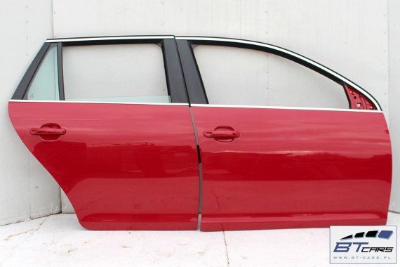 VW GOLF 6 VI KOMBI DRZWI PRAWE PRZÓD + TYŁ STRONA PRAWA przednie + tylne 2 sztuki 1K 5K Kolor: czerwony