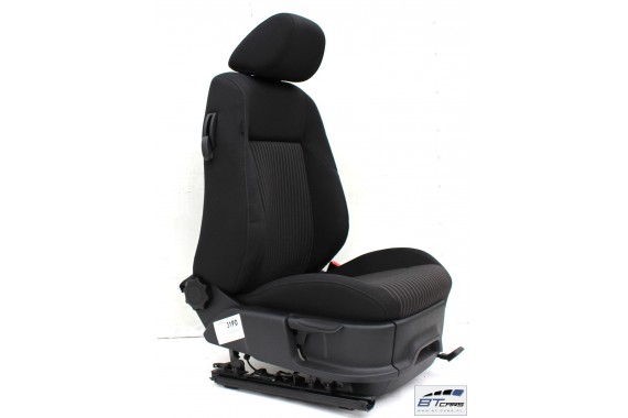 VW POLO FOTELE KOMPLET FOTELI siedzeń siedzenia tapicerka 6R 6R3 6R0 3-drzwiowy welur w kolorze czarnym