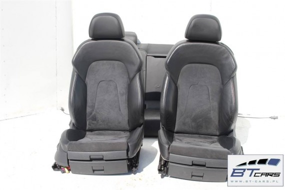 AUDI A5 FOTELE KOMPLET FOTELI siedzeń siedzenia fotel tapicerka 8T skóra kolor czarny AUDI A5 COUPE fotele