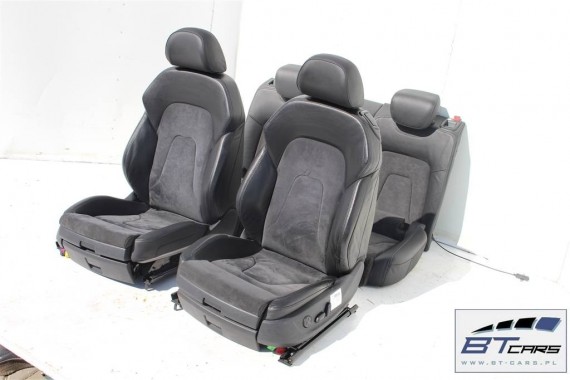 AUDI A5 FOTELE KOMPLET FOTELI siedzeń siedzenia fotel tapicerka 8T skóra kolor czarny AUDI A5 COUPE fotele