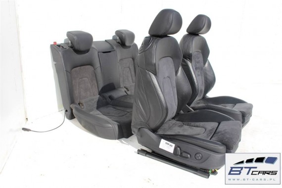 AUDI A5 FOTELE KOMPLET FOTELI siedzeń siedzenia fotel tapicerka 8T skóra kolor czarny AUDI A5 COUPE fotele