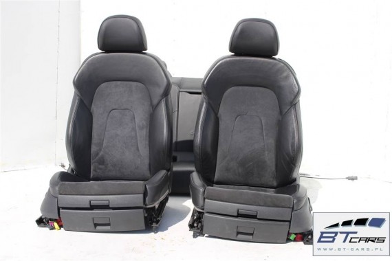 AUDI A5 FOTELE KOMPLET FOTELI siedzeń siedzenia fotel tapicerka 8T skóra kolor czarny