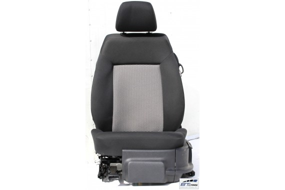 VW POLO FOTELE KOMPLET FOTELI siedzeń siedzenia tapicerka 6R 6R3 6R0 3-drzwiowy welur w kolorze czarno-szarym