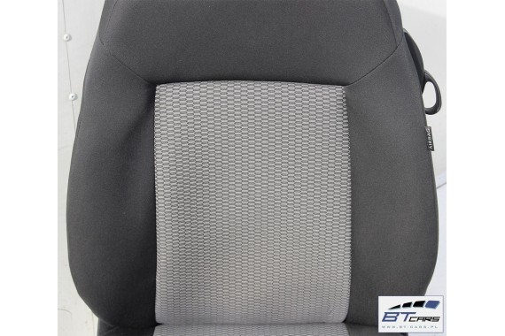 VW POLO FOTELE KOMPLET FOTELI siedzeń siedzenia tapicerka 6R 6R3 6R0 3-drzwiowy welur w kolorze czarno-szarym