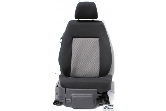 VW POLO FOTELE KOMPLET FOTELI siedzeń siedzenia tapicerka 6R 6R3 6R0 3-drzwiowy welur w kolorze czarno-szarym