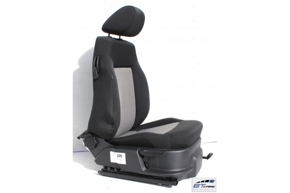 VW POLO FOTELE KOMPLET FOTELI siedzeń siedzenia tapicerka 6R 6R3 6R0 3-drzwiowy welur w kolorze czarno-szarym