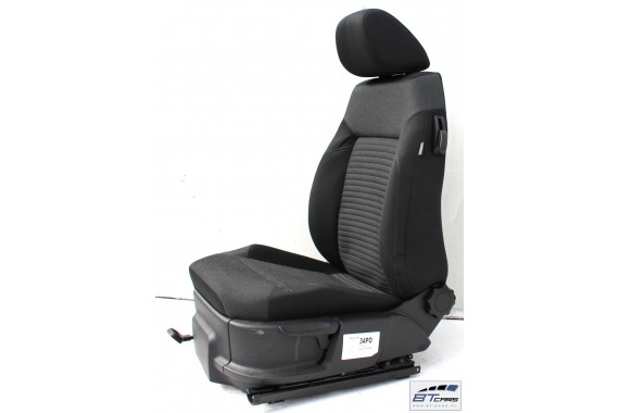 VW POLO FOTELE KOMPLET FOTELI siedzeń siedzenia tapicerka 6R 6R3 6R0 3-drzwiowy welur w kolorze czarno-szarym