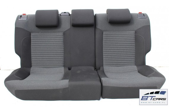 VW POLO FOTELE KOMPLET FOTELI siedzeń siedzenia tapicerka 6R 6R3 6R0 3-drzwiowy welur w kolorze czarno-szarym