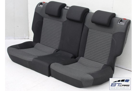 VW POLO FOTELE KOMPLET FOTELI siedzeń siedzenia tapicerka 6R 6R3 6R0 3-drzwiowy welur w kolorze czarno-szarym