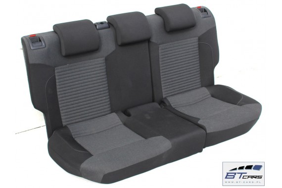VW POLO FOTELE KOMPLET FOTELI siedzeń siedzenia tapicerka 6R 6R3 6R0 3-drzwiowy welur w kolorze czarno-szarym