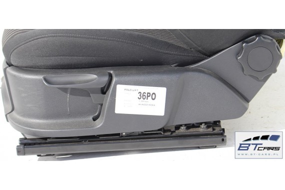 VW POLO FOTELE KOMPLET FOTELI siedzeń siedzenia tapicerka 6R 6R3 6R0 3-drzwiowy welur w kolorze czarnym
