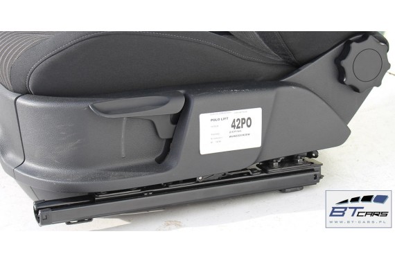 VW POLO FOTELE KOMPLET FOTELI siedzeń siedzenia tapicerka 6R 6R3 6R0 3-drzwiowy welur w kolorze czarnym