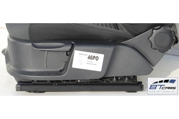 VW POLO FOTELE KOMPLET FOTELI siedzeń siedzenia tapicerka 6C 6C0 6R 6R3 6R0 3-drzwiowy welur czarno-szarym 2044 kilometrów
