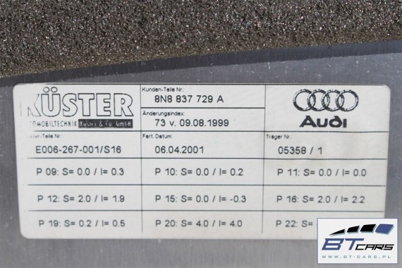 AUDI TT DRZWI LEWE STRONA LEWA LY3C 8N 1998-2006