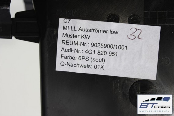 AUDI A7 KRATKI WLOTY POWIETRZA KONSOLI 4G8820902 4G1820901C 4G1820951 kratka 4G1820901 4G8820902 4G1820951 nawiewu 4G8 820 902