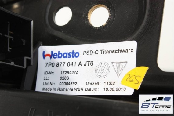 VW TOUAREG DACH SZKLANY SOLAR DACH PANORAMA 7P0 7P0877049 7P0877049A 7P0877041 7P0959591 7P0877307 7P0877307A szyberdach II 7P