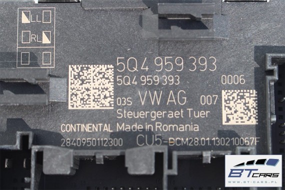 VW GOLF 7 VII MODUŁ DRZWI 5Q4959592 5Q4959593 5Q4959393 STEROWNIK STEROWNIKI 5Q4959592 5Q4959593 5Q4959393 5Q4959592 5Q4959593