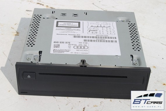 AUDI A3 RADIO 8V0035870 + PANEL 8V0035630 8V0035630 8V0035870 + czytnik 8V0035870 8V0035870 8V0035870B 8V0035630 8V0 035 870 8V
