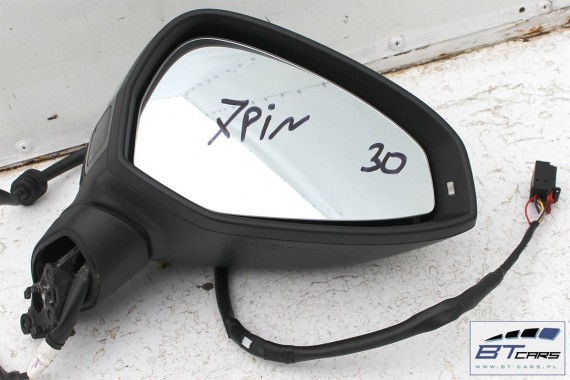 AUDI A4 LUSTERKO DRZWI PRAWE 8W 2015- pasażera 7 pin asystent zmiany pasa ruchu LY9B - czarny brylantowy 7pin 8W1857410 A2A2