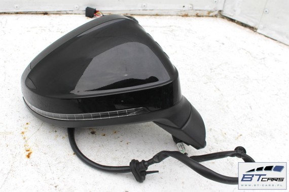 AUDI A4 LUSTERKO DRZWI PRAWE 8W 2015- pasażera 7 pin asystent zmiany pasa ruchu LY9B - czarny brylantowy 7pin 8W1857410 A2A2