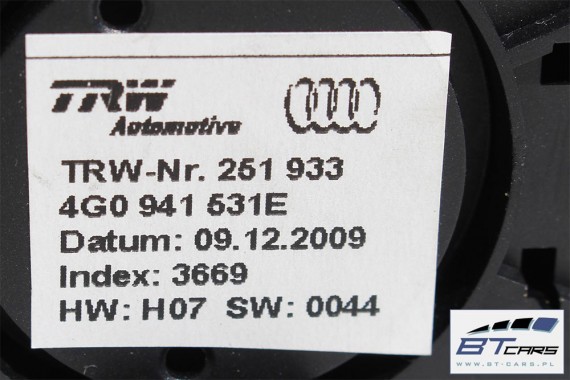 AUDI A6 A7 PRZEŁĄCZNIK WŁĄCZNIK ŚWIATEŁ 4G0941531E 4G0 941 531 E 4G0941531AL 4G0 941 531 AL