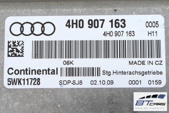 AUDI A6 A7 A8 MODUŁ STEROWNIK NAPĘDU 4x4 4H0907163 4H0907163A 4H0 907 163 4H0907163B 4H0907163 4H0907163B 4H0907163A 4H0907163