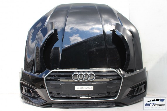 AUDI A5 8W F5 PRZÓD maska błotniki zderzak pas przedni wzmocnienie błotnik Kolor: A2 LY9B brylantowy czarny 8W6823029 8W6821105