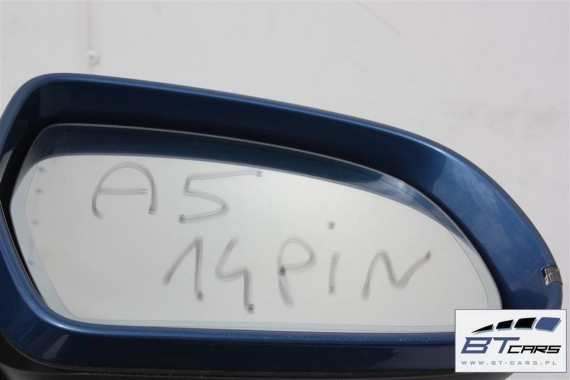 AUDI A5 SPORTBACK LUSTERKO ZEWNETRZNE PRAWE 14 PIN LX5V - niebieski (Arubablau perlefekt) 14pin pinów kabli przewodów