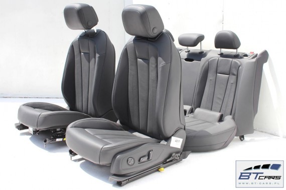 AUDI A4 SEDAN FOTELE KOMPLET FOTELI siedzeń siedzenia fotel tapicerka 8W5 8W skóra kolor czarny B9 USA fotele tapicerka czarna
