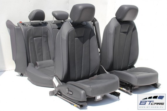 AUDI A4 SEDAN FOTELE KOMPLET FOTELI siedzeń siedzenia fotel tapicerka 8W5 8W skóra kolor czarny B9 USA fotele tapicerka czarna