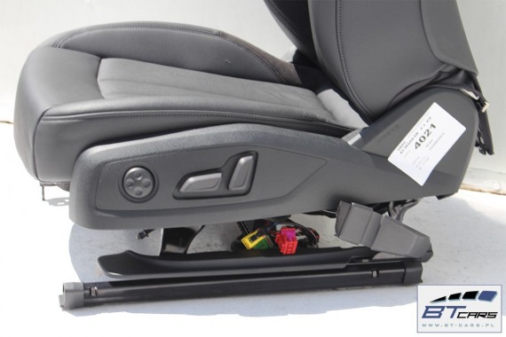 AUDI A4 SEDAN FOTELE KOMPLET FOTELI siedzeń siedzenia fotel tapicerka 8W5 8W skóra kolor czarny B9 USA fotele tapicerka czarna