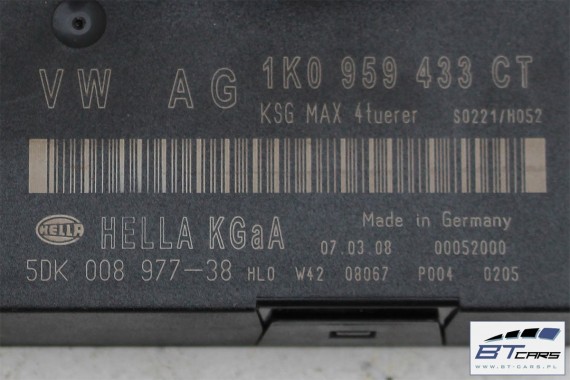 VW TIGUAN GOLF 6 STEROWNIK KOMFORT 1K0959433CT 1K0959433DA moduł 1K0 959 433 CT 1K0959433CT 1K0959433DA 1K0959433CT 1K0959433DA