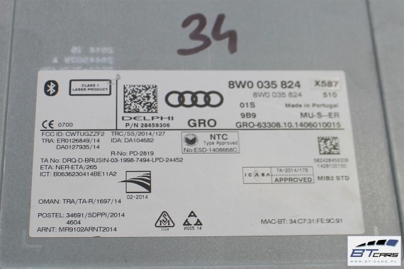 AUDI A4 CZYTNIK MMI KARTY SD 8W0035824 8W0 035 824 MULTIMEDIA 8W 8W0035824 8W0035824 8W0035824 8W0035824 8W0035824 8W0035824