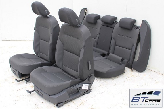 VW GOLF 7 VII FOTELE KOMPLET FOTELI siedzeń siedzenia fotel tapicerka 5G welur kolor czarny 5G4