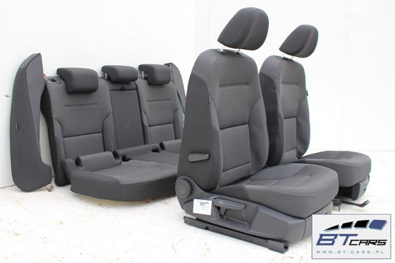 VW GOLF 7 VII FOTELE KOMPLET FOTELI siedzeń siedzenia fotel tapicerka 5G welur kolor czarny 5G4