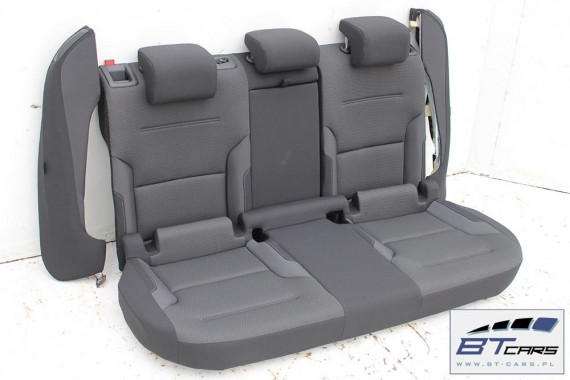 VW GOLF 7 VII FOTELE KOMPLET FOTELI siedzeń siedzenia fotel tapicerka 5G welur kolor czarny 5G4