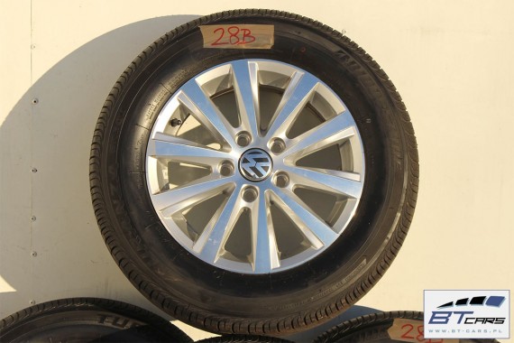 VW GOLF 7 VII SPORTSVAN FELGI 15 OPONY LATO KOŁA felga 5C0601025Q 6J*15H2 ET47 opona Bridgestone Turanza ER300 195/65/15 91V