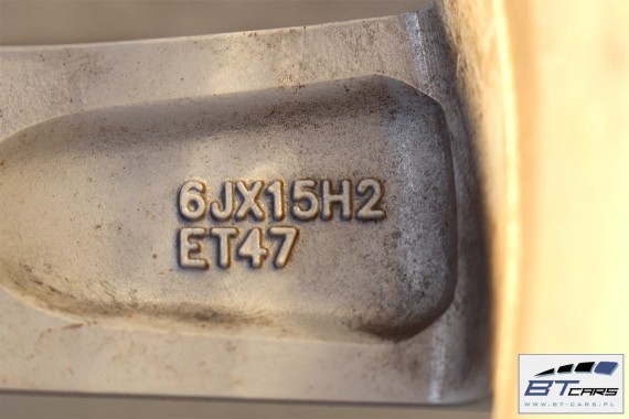 VW GOLF 7 VII SPORTSVAN FELGI 15 OPONY LATO KOŁA felga 5C0601025Q 6J*15H2 ET47 opona Bridgestone Turanza ER300 195/65/15 91V