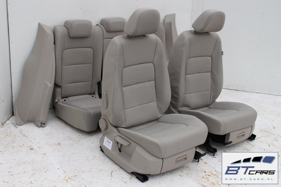VW GOLF 7 SPORTSVAN FOTELE KOMPLET FOTELI siedzeń siedzenia fotel tapicerka 510 welur kolor szary mocca