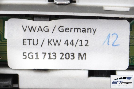 VW GOLF 7 GAŁKA ZMIANY BIEGÓW + MIESZEK 5G1713203M 5G1 713 203 M 5G, 5Q 2013-